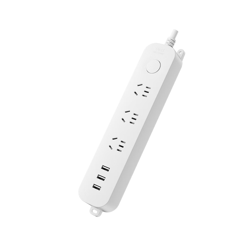 Deli New National Standard 3C Certified USB Socket Power Strip/Extension Cord/Surge Protector with 3 USB Ports + 3 5-Outlet Sockets, Master Switch, 1.8m Cord, LX3030