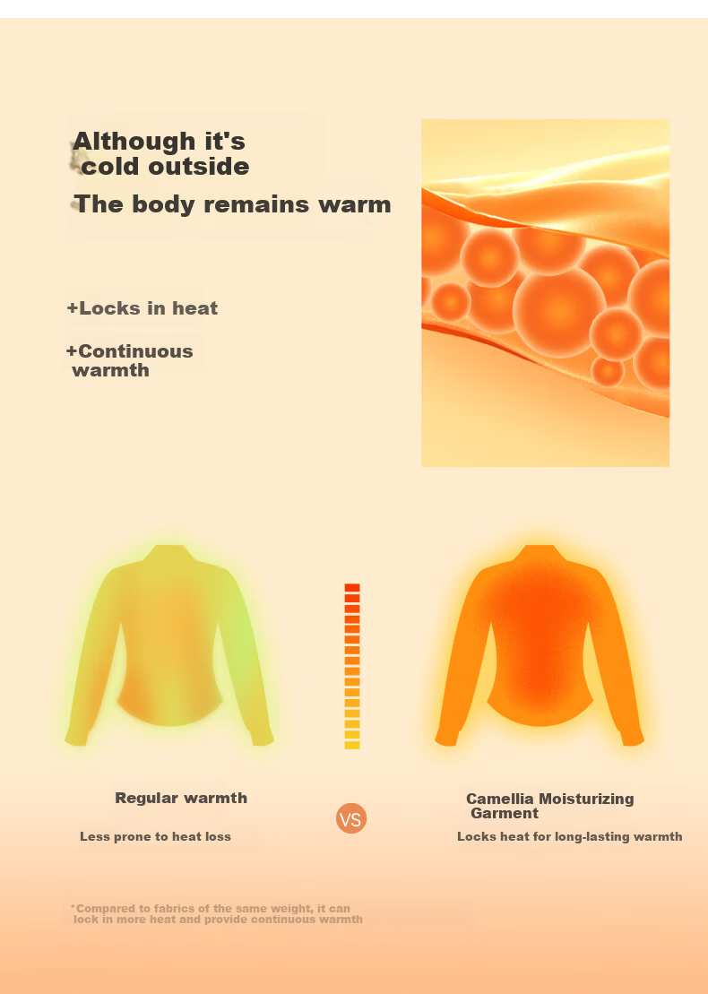 BOPRUIEY Camellia Oil Moisturizing Semi-Turtleneck Base Shirt 10A Antibacterial Mite-Repellent Women's Thermal High Elastic Soft Slim Fit Top 8