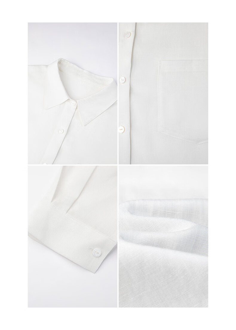 Demana [with Linen Lyocell] Spring Simple Lapel Large Pocket Loose Slimming Concealing Shirt for Women High-End Feel 17