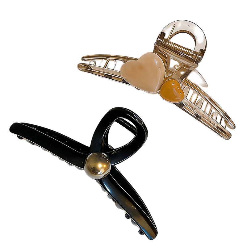 BAISHANGYITE Pearl Hair Claw Clip for Women Large Shark Clip High-End Hair Accessory with Glue Stick Gift