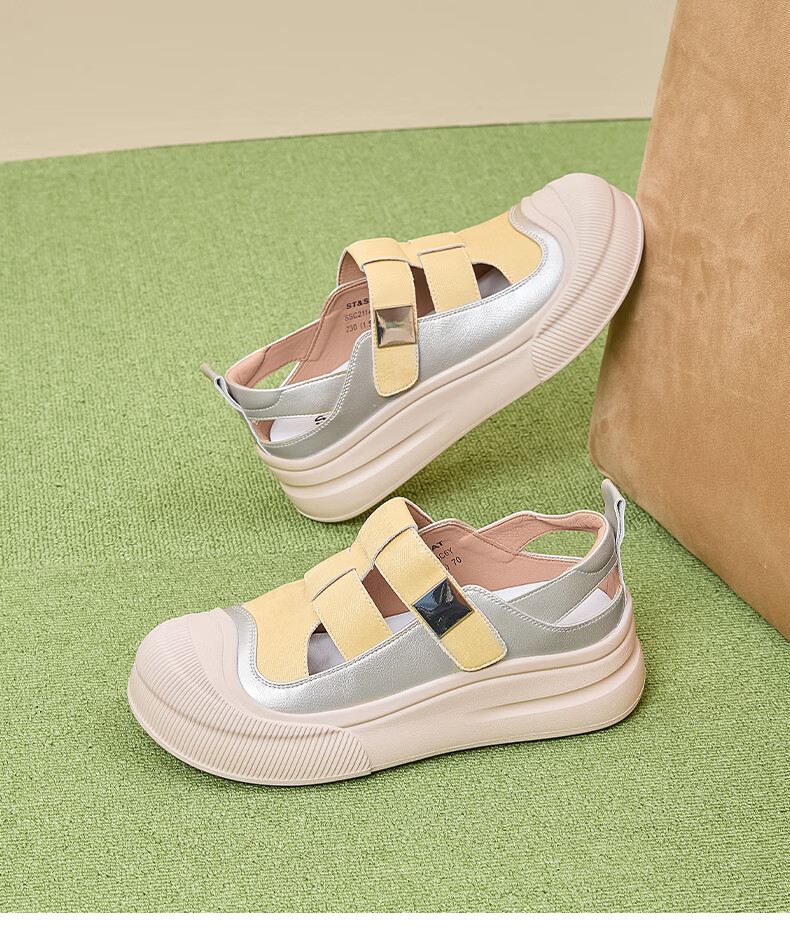 Saturday Casual Women's Sandals 2026 New Summer Thick Sole Height Increasing Lightweight Breathable Sports Sandals for Skirts 18