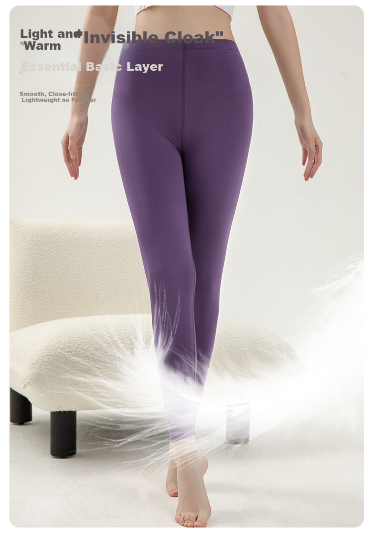 CHERISH LIFE Women's Modal Thin Thermal Leggings Single Piece Lenzing Modal Classic Black L (170) 5