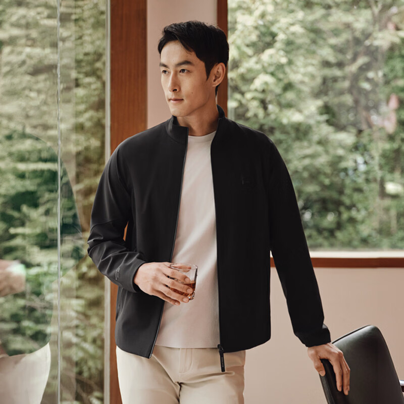Biyinlefen [3-in-1 Tech Fabric] 2026 Spring New Men's Casual Waterproof Breathable Commuter Stand Collar Jacket