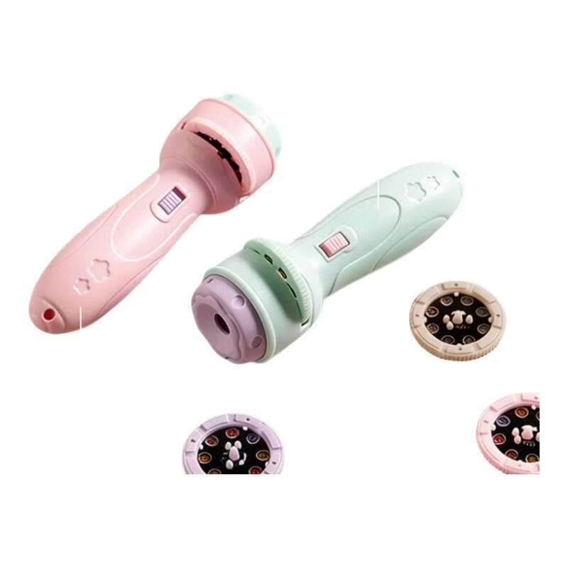 DOCTOR MA Children's Toy Projector Flashlight, Light-Up Slides, Baby Early Education Flashlight Lamp, Light Play Toy with 64 Patterns
