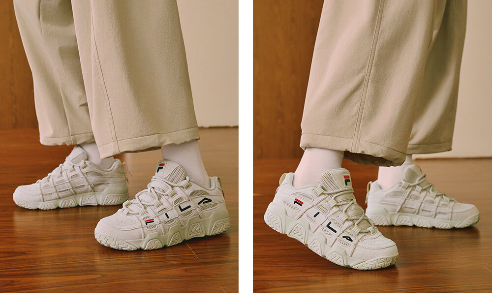 FILA FUSION Retro Bread Shoes Summer Fashion Casual Men's Sports Basketball Shoes 24