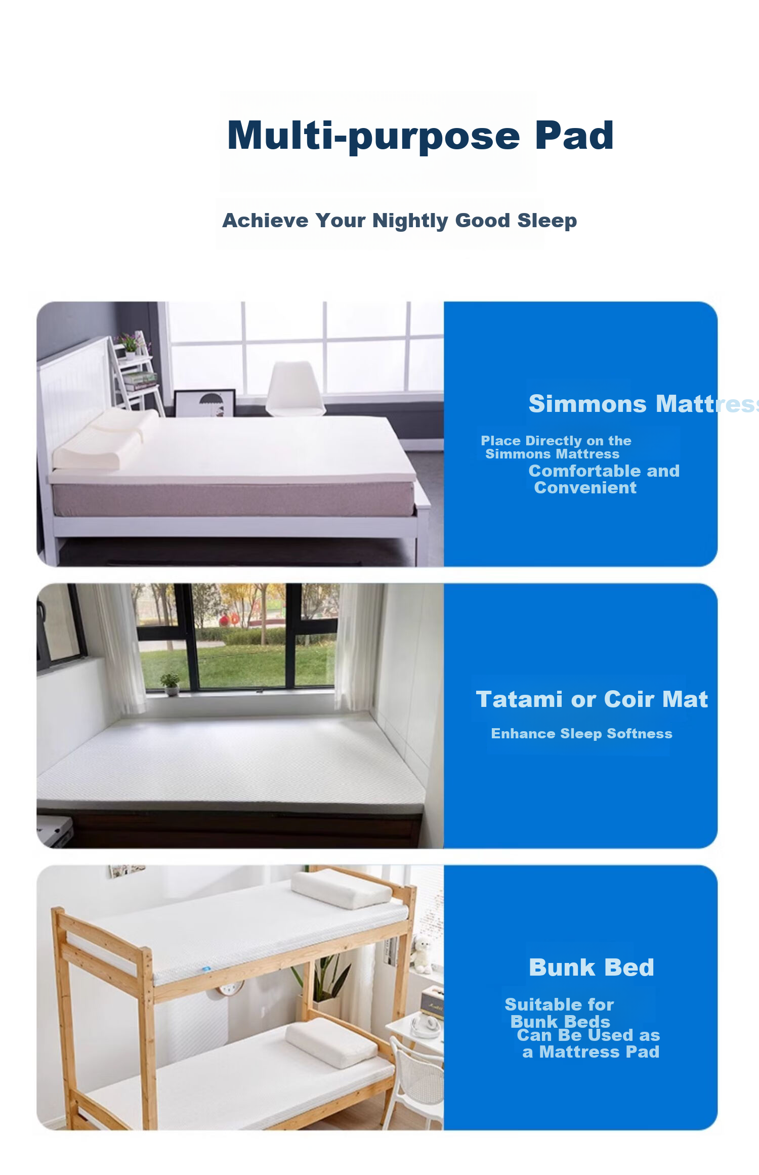 Blancpain Thailand Natural Latex Mattress Double Thin 1.8m Tatami Home Use 180x200x3cm 2