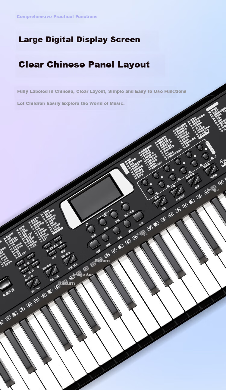 Betsy 61-Key Multifunctional Portable Electronic Keyboard for Beginners Enlarged Model B136 4