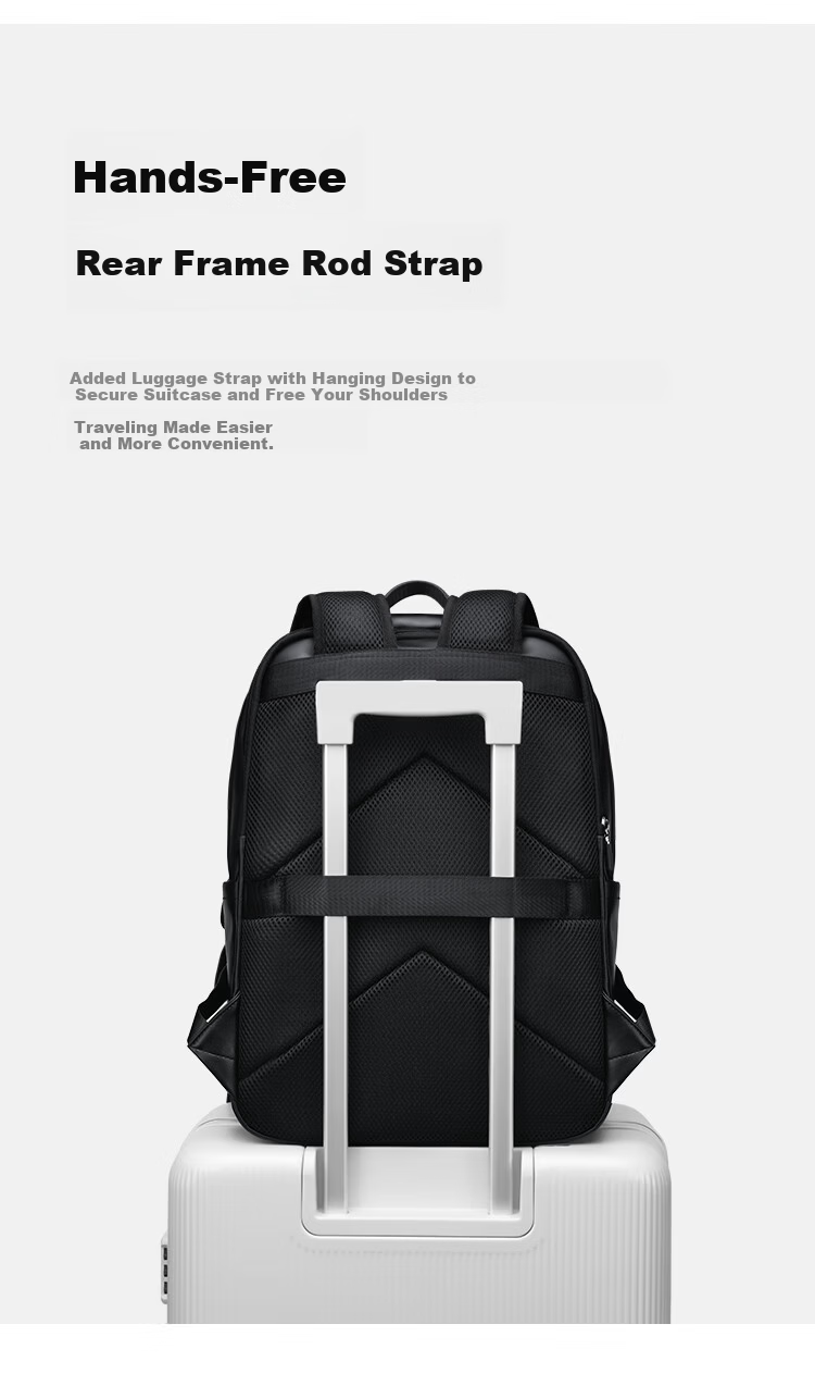 GOLF Men's Travel Backpack Unisex 15.6/16 Inch Laptop Student School Bag Soft Leather Business Backpack 15