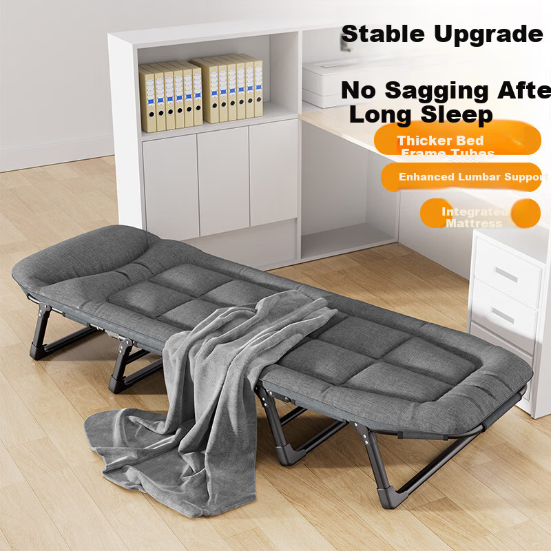Qiyinge Office Nap Folding Bed Recliner Single Simple Military Cot Night Shift Duty Hospital Care Bed 17