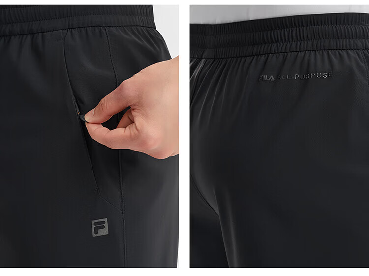 FILA Official Men's Knitted Long Pants 2026 Summer Cooling Sun Protection Fitness Straight-Leg Sports Pants 22