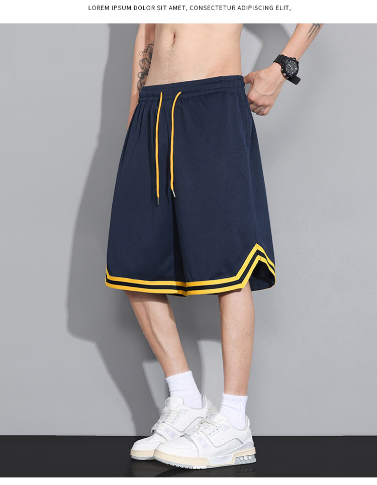 GLM Semir Group American Style Men's Summer Ice Silk Thin Basketball Shorts Quick-Dry Plus Size Casual Pants 18