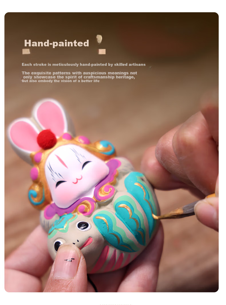Jitu Workshop Beijing Lucky Rabbit Erye Zodiac Desktop Ornament Office Decoration Souvenir Gift Specialty Handicraft 11
