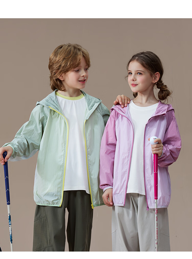 Cotton Summer Kids Sun Protection Jacket Cooling UPF50+ Original Yarn Lightweight Breathable Sunproof Coat Blue 120 11