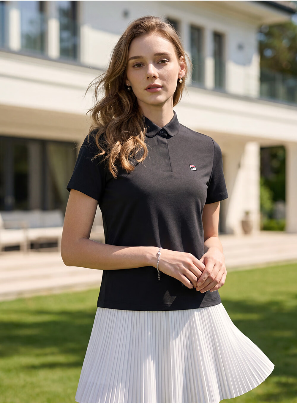 FILA Official Women's Knitted Short Sleeve Polo Shirt 2026 Summer Tennis Sports Quick-Dry Top 16
