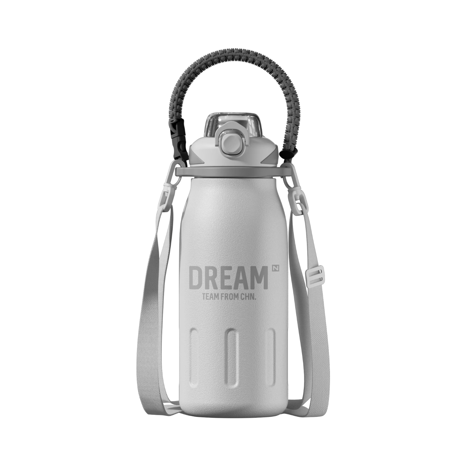 NRMEi Insulated Thermal Flask Dual-Use Large Capacity Men's Portable Outdoor Sports Student Straw Water Bottle Cup