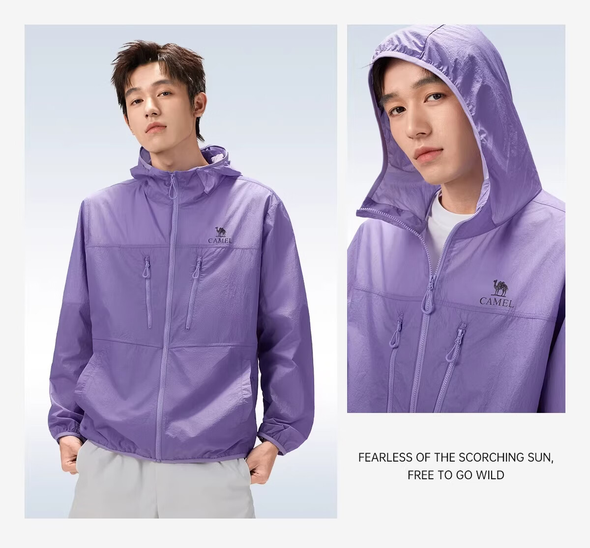 CAMEL Outdoor Sun Protection Jacket 2026 Spring Summer New Men's Breathable UV Protection Water-Repellent Sports Coat O018 12