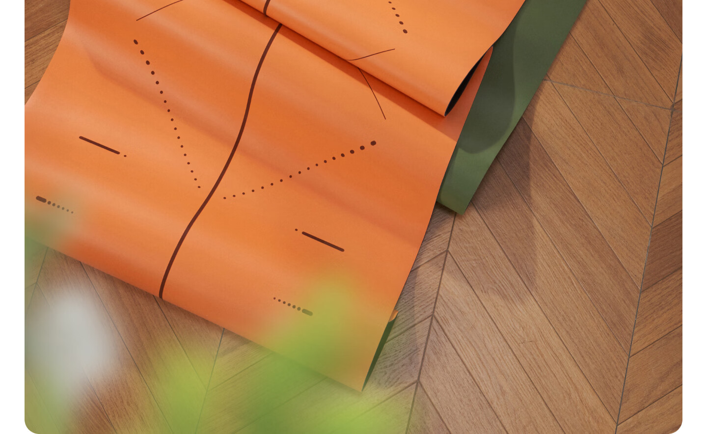 Keep Antibacterial Yoga Mat 2026 New Professional Non-Slip Natural Rubber Fitness Home Women Shock Absorption Soundproof Mat Starry Orange 25