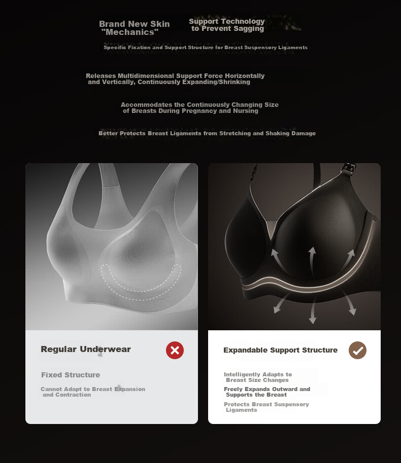 EMXEE Ultra Leather 3.0 Multi-Dimensional Stretch Maternity and Nursing Bra Postpartum Anti-Sagging Invisible Skin Tone Size L 5