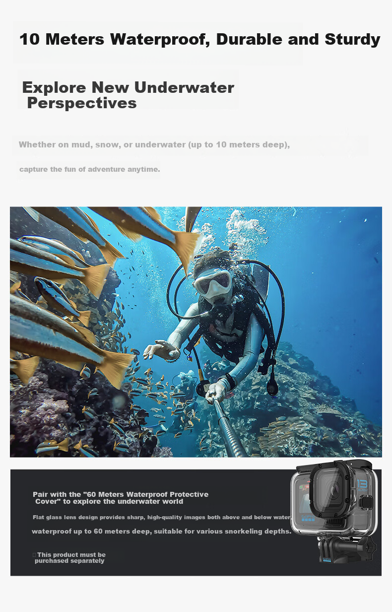 GoPro HERO13 Creator Edition Action Camera, Creator Gift Box, Outdoor Motorcycle Riding Recorder, Waterproof And Stabilized Camera 14