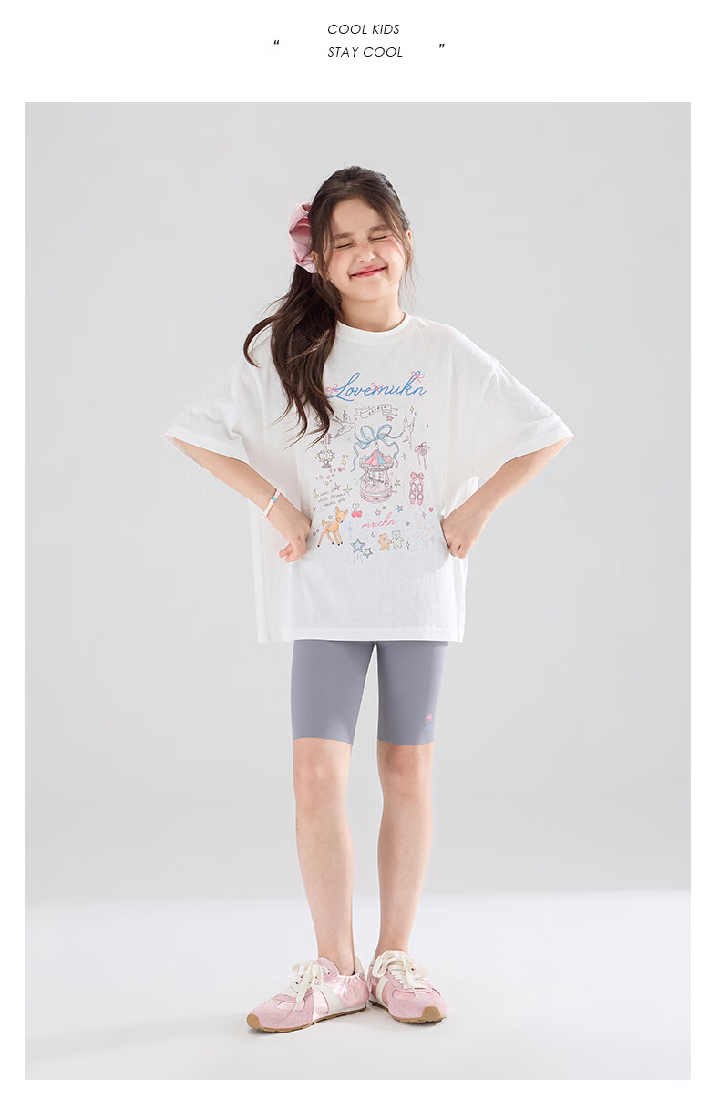Mucmukn Wish Fairy Snowflake Soft Cotton Loose Hand-Painted Print Short Sleeve T-Shirt Summer Girls' Tee New 33