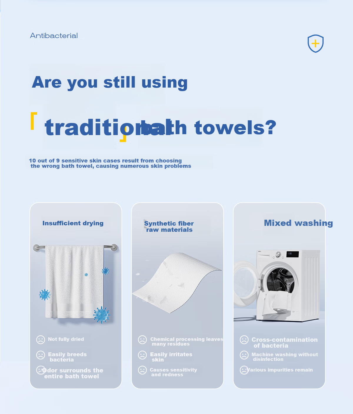 Ouyi Disposable Bath Towel Travel 99% Antibacterial Individually Packaged Thickened Large Towel 6 Pieces 3