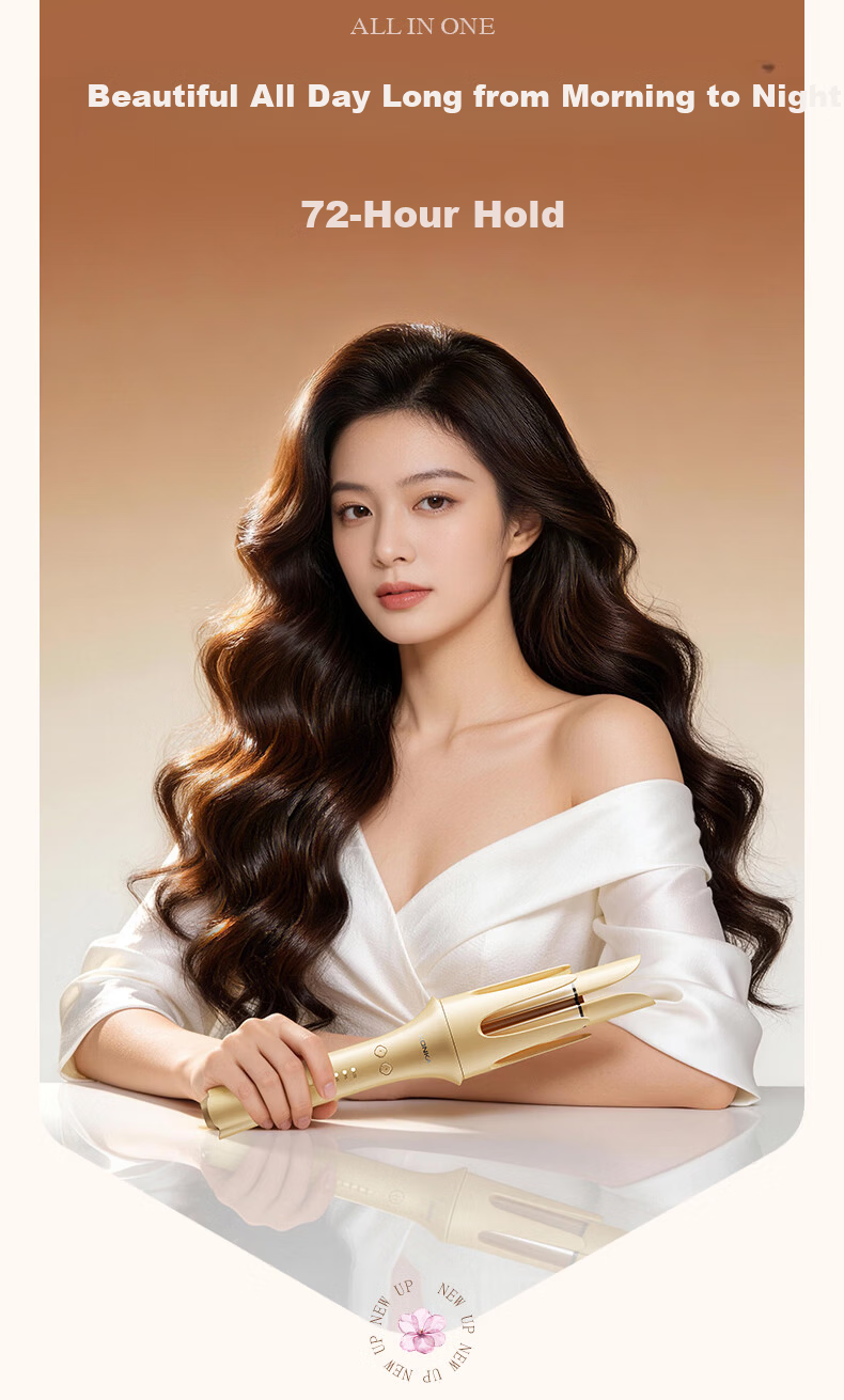 KONKA Fully Automatic Curling Iron 3-in-1 Negative Ion Straightening Comb 32mm Curling Big Waves Dormitory Long-lasting Styling Damage-free Gift for Girlfriend 10