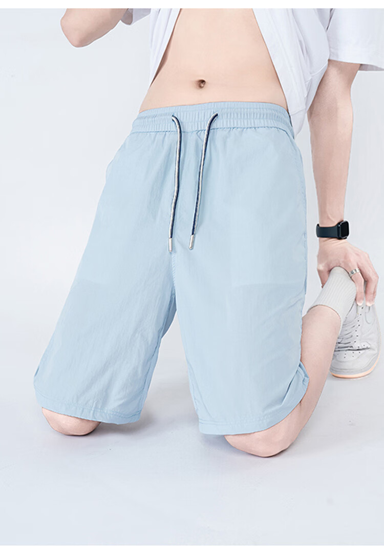 GLM Men's Summer Loose Comfortable Shorts, Wearable Outside, Five-Point Chinese Style Basketball Running Pants 23