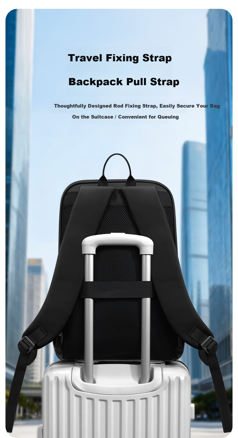Biyoumei Business Laptop Backpack Large Capacity Travel Multifunctional Commuter Bag Black 12