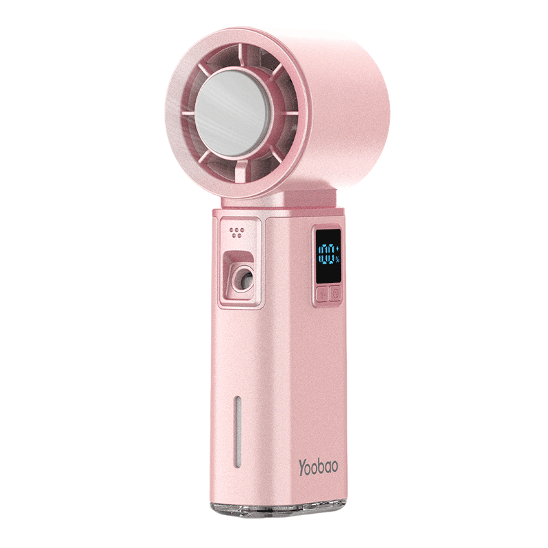 Yoobao Handheld Mini Fan, Semiconductor Cooling Rechargeable Model, Ultra-Long Battery Life, Portable Spray Humidifier, Summer Outdoor Cooling Device, 5000mAh
