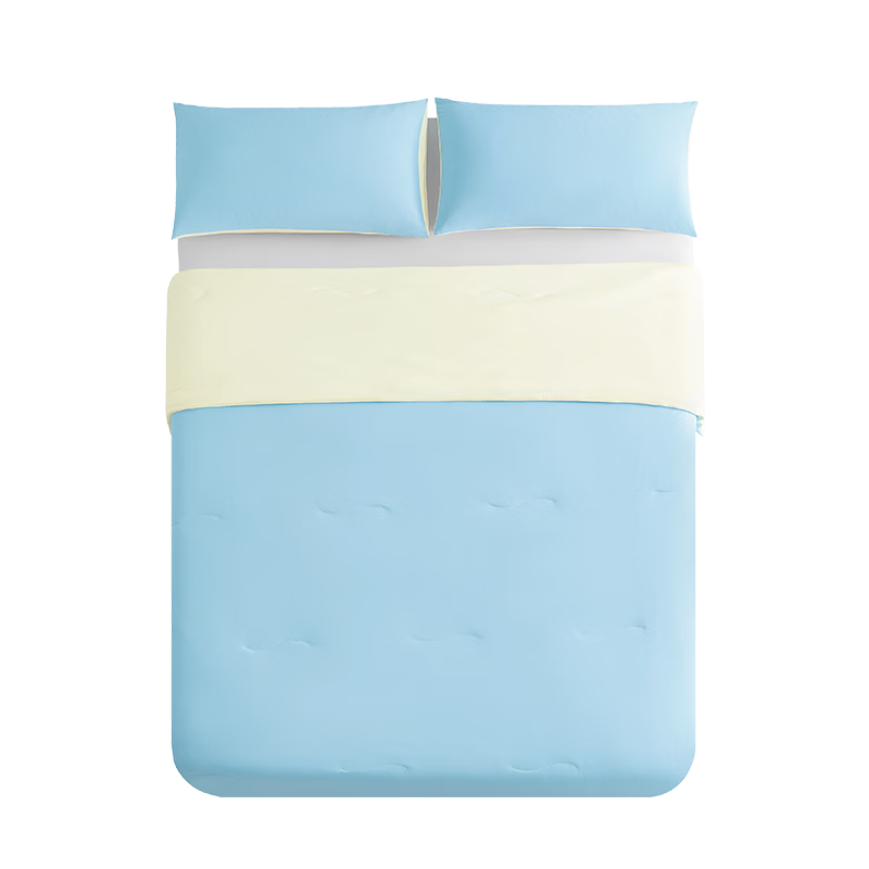 JD Jingzao Jiujiu Double-Sided Summer Quilt 7A Antibacterial Washable Moisture-Absorbing Quick-Dry Cooling Quilt Air Conditioning Blanket Yellow/Blue 2x2.3m