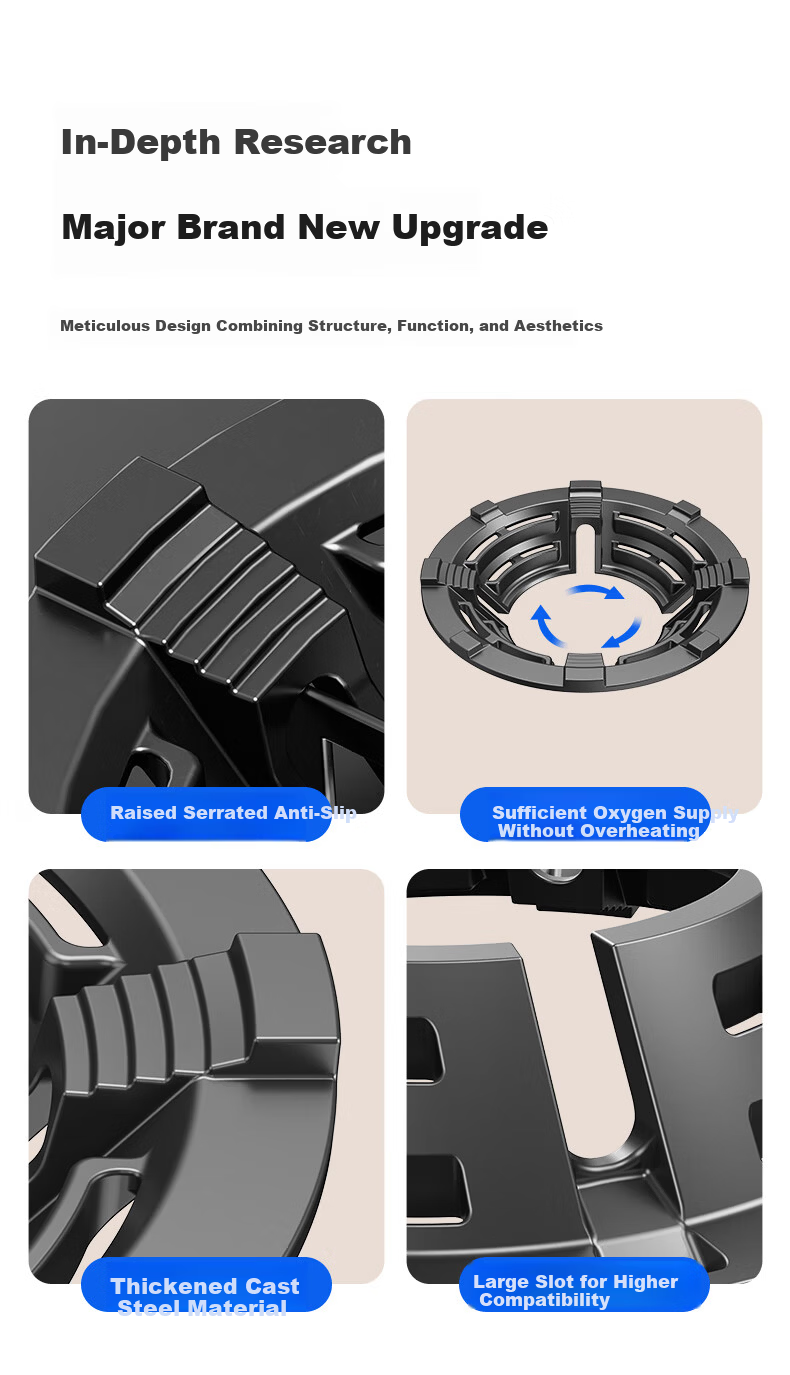 Muhouyingxiong Gas Stove Support Bracket, Thickened Anti-Slip Stand, Stove Base, Thickened Cast Iron Pot Rack, Wok Stand, Non-Slip Support, Universal Model 10