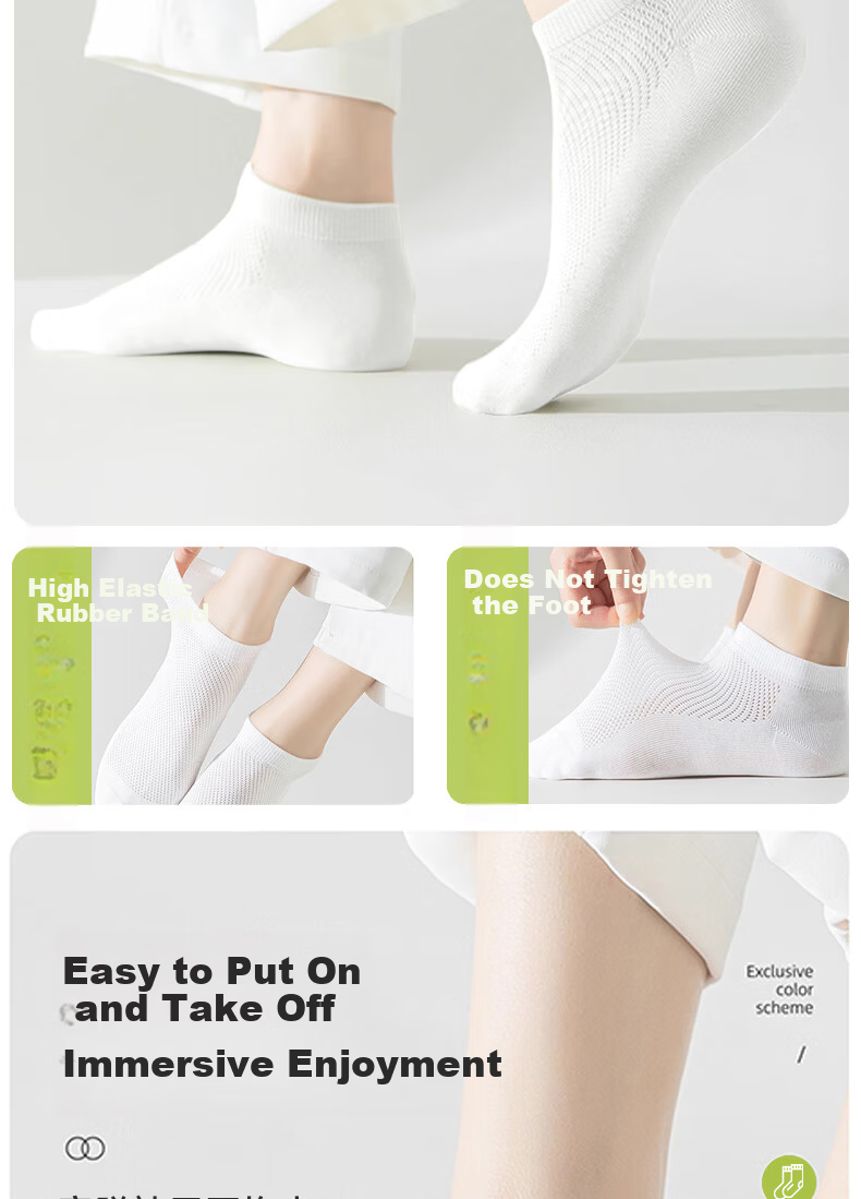 QIHAIQIU Disposable Socks for Men And Women, Summer Thin Mesh, Travel Business Trip Sweat-Absorbing Comfortable Breathable Military Training Short Tube White 10 Pairs 6