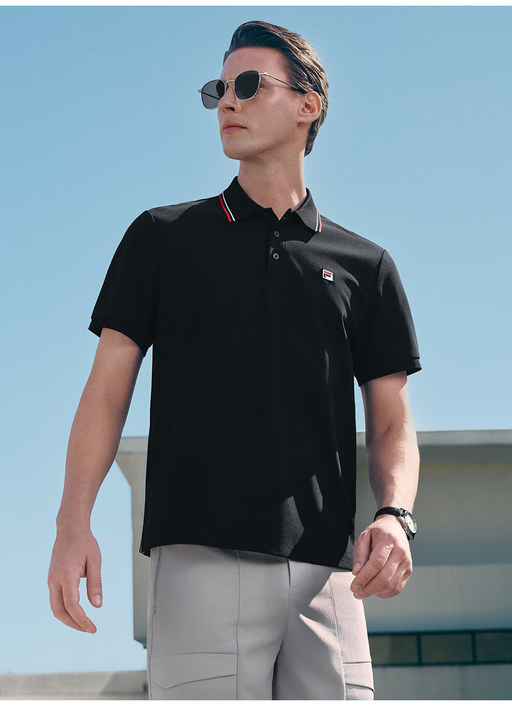 FILA Official Men's Knitted Short Sleeve Polo Shirt 2026 Summer Casual Comfortable Cooling Top 11