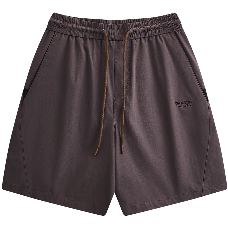 Dance with Wolves [High Elasticity] Loose Breathable Casual Men's Shorts Commuter Versatile Easy-Care Five-Point Pants 502 Dark Purple XL
