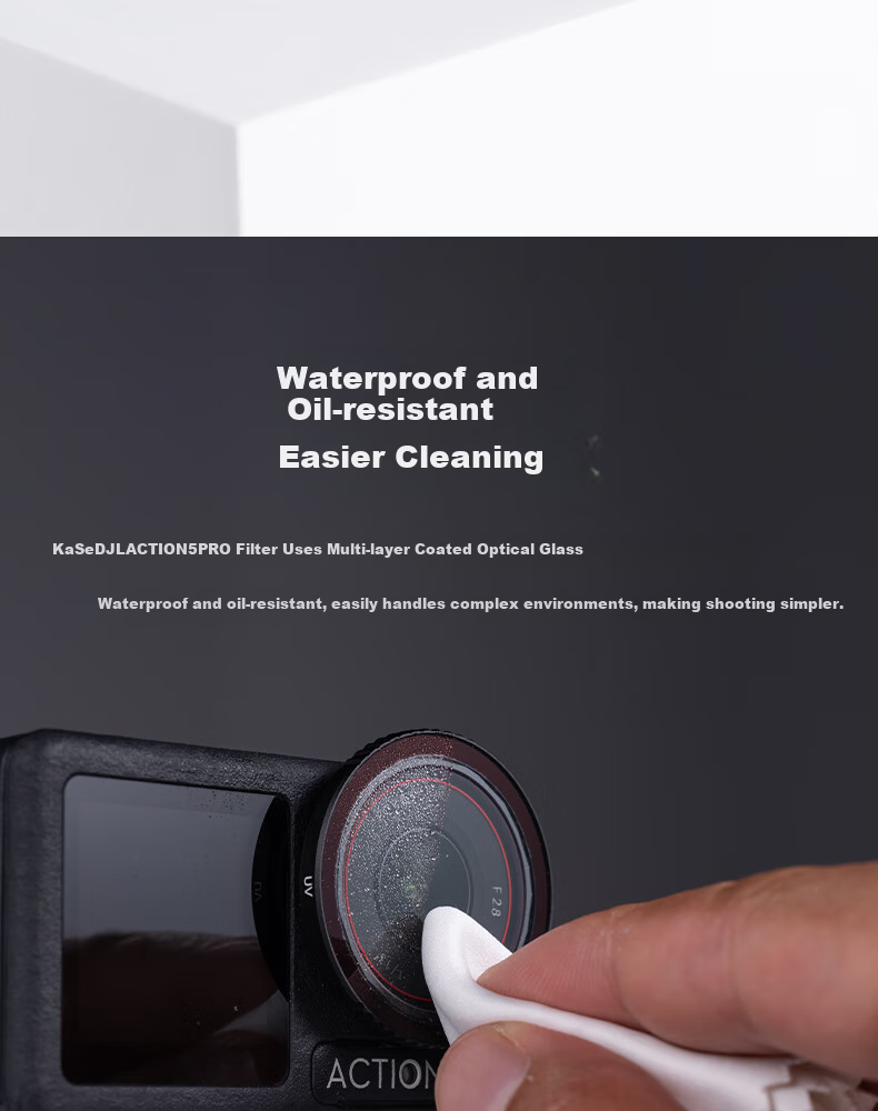 Kase ND64 & PL Combined ND and Polarizing Filter for DJI Action 5 Pro 4 3 Sports Camera 6