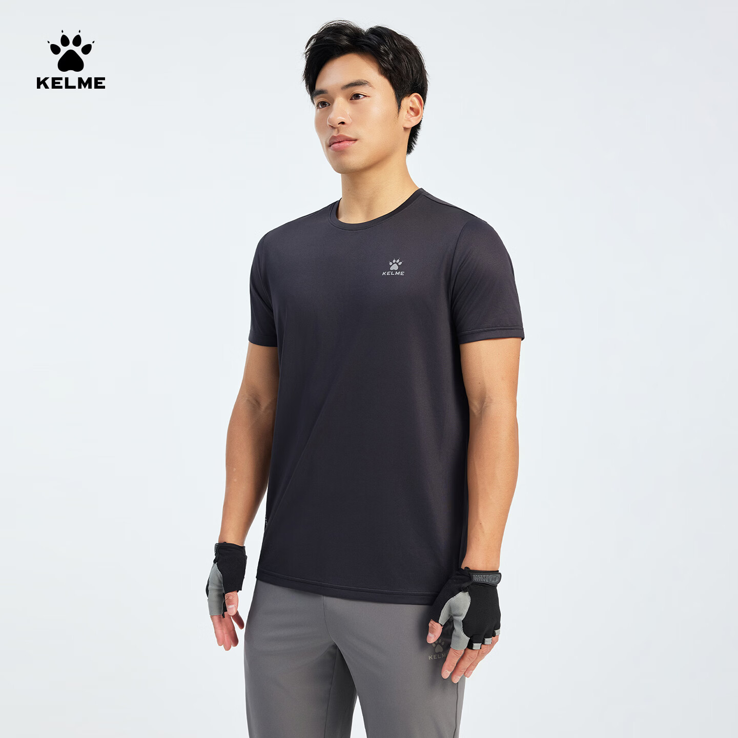 KELME Men's Sports T-Shirt 2026 Summer New Fitness Running Training Short Sleeve Moisture-Wicking Tee
