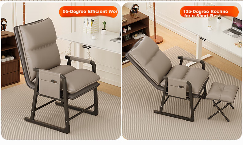 Chibilun Computer Chair Reclining Office Chair Home Lazy Sofa Dormitory Backrest Study Chair Gaming Chair 4