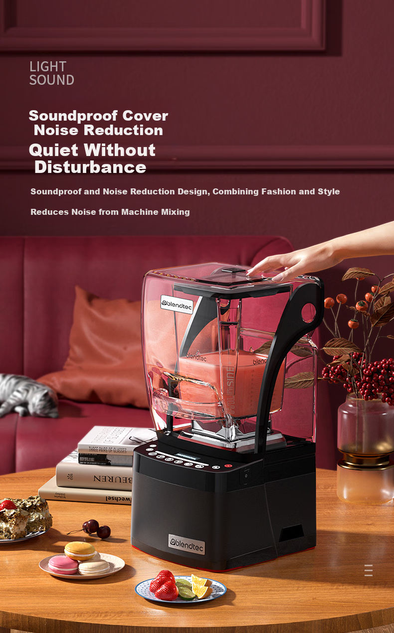 Blendtec Brand American Imported Blender Household Food Processor Low Noise Physical Heating 1800W Touch Control 800 Black 5