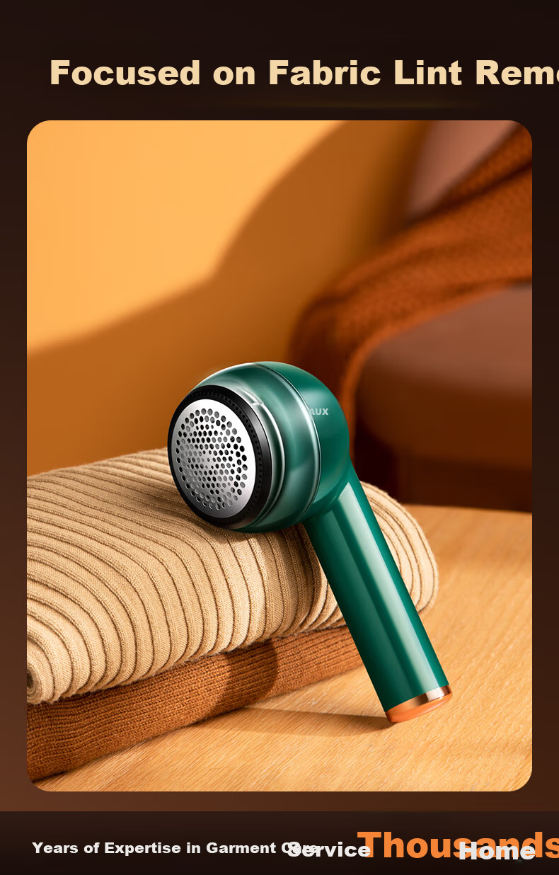 AUX Electric Lint Remover Fabric Shaver Sweater Defuzzer Clothes Fuzz Remover Portable Hair Trimmer Household Pilling Remover Essential Travel Tool 4