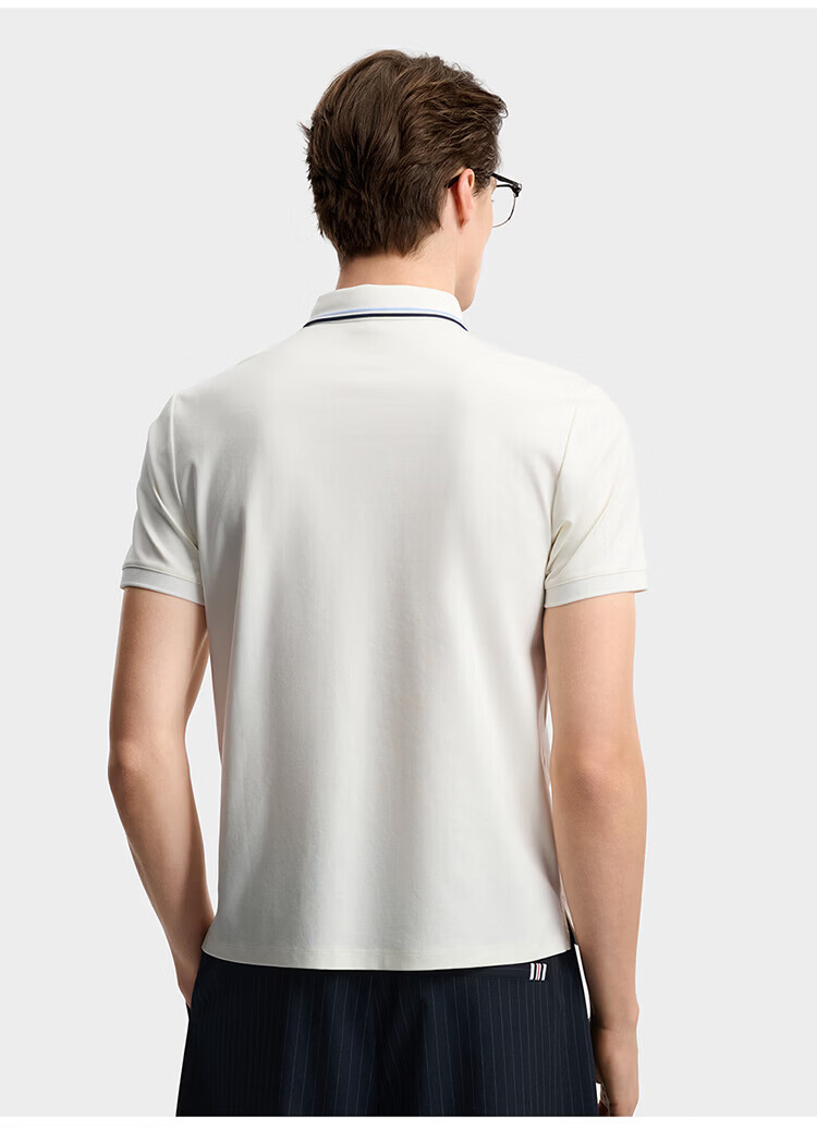FILA Elite Men's Knitted Short Sleeve Polo Shirt 2026 Summer Simple Basic Casual Top 46