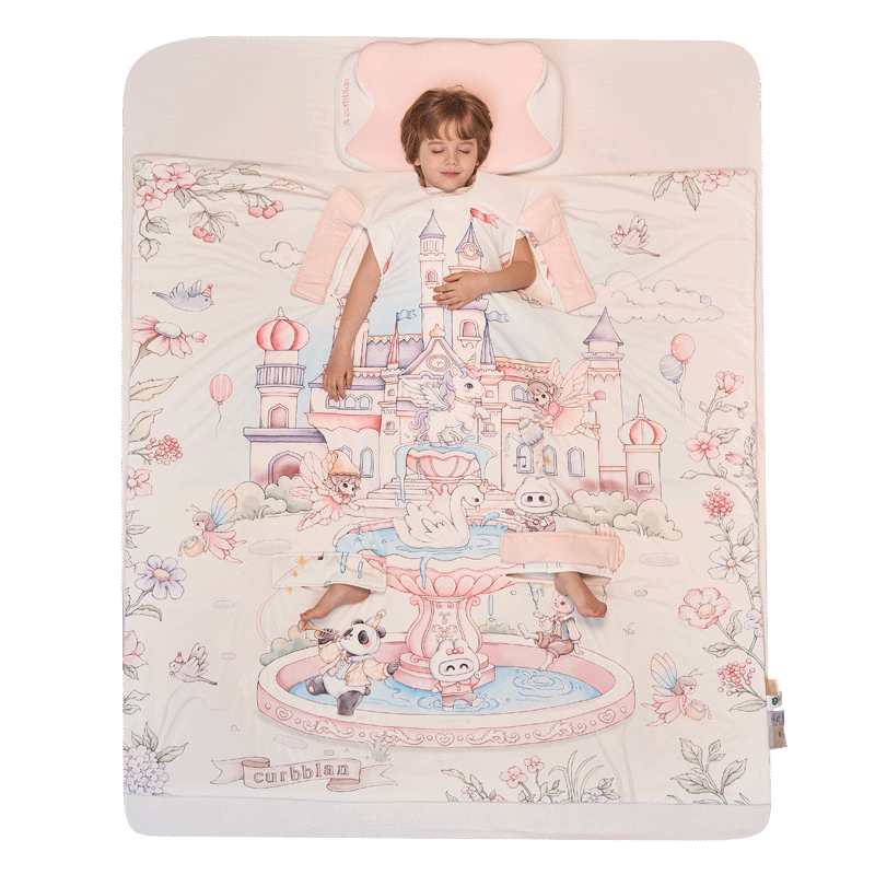 Kaban [U+10A Antibacterial] Children's Anti-Kick Quilt Summer Cooling Blanket Baby Sleeping Bag Summer Air Conditioning Quilt Elf Pink 150*150cm