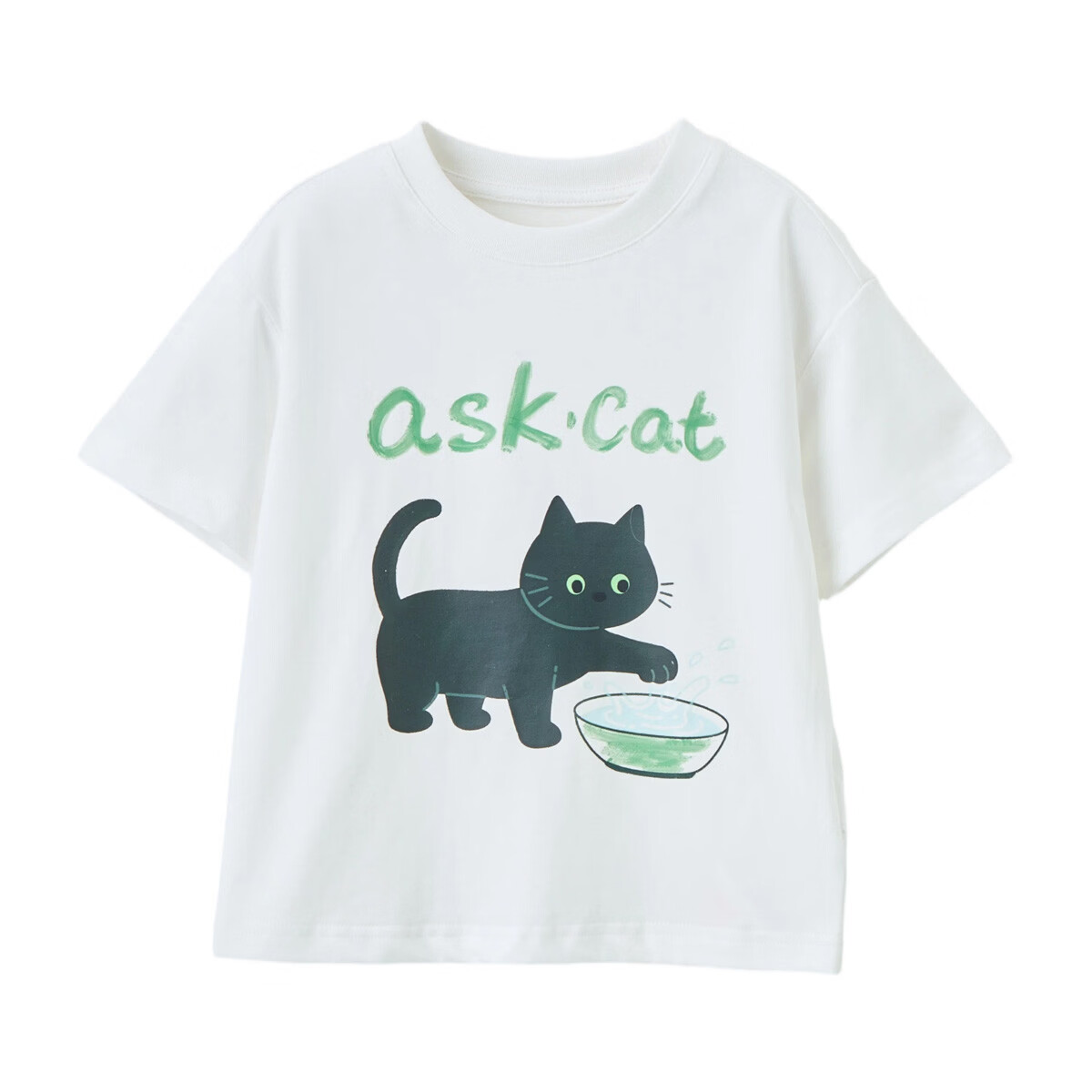 ASK JUNIOR 【7A Antibacterial】2026 Summer Kids Short Sleeve Unisex Breathable Printed T-Shirt White Size 90 8