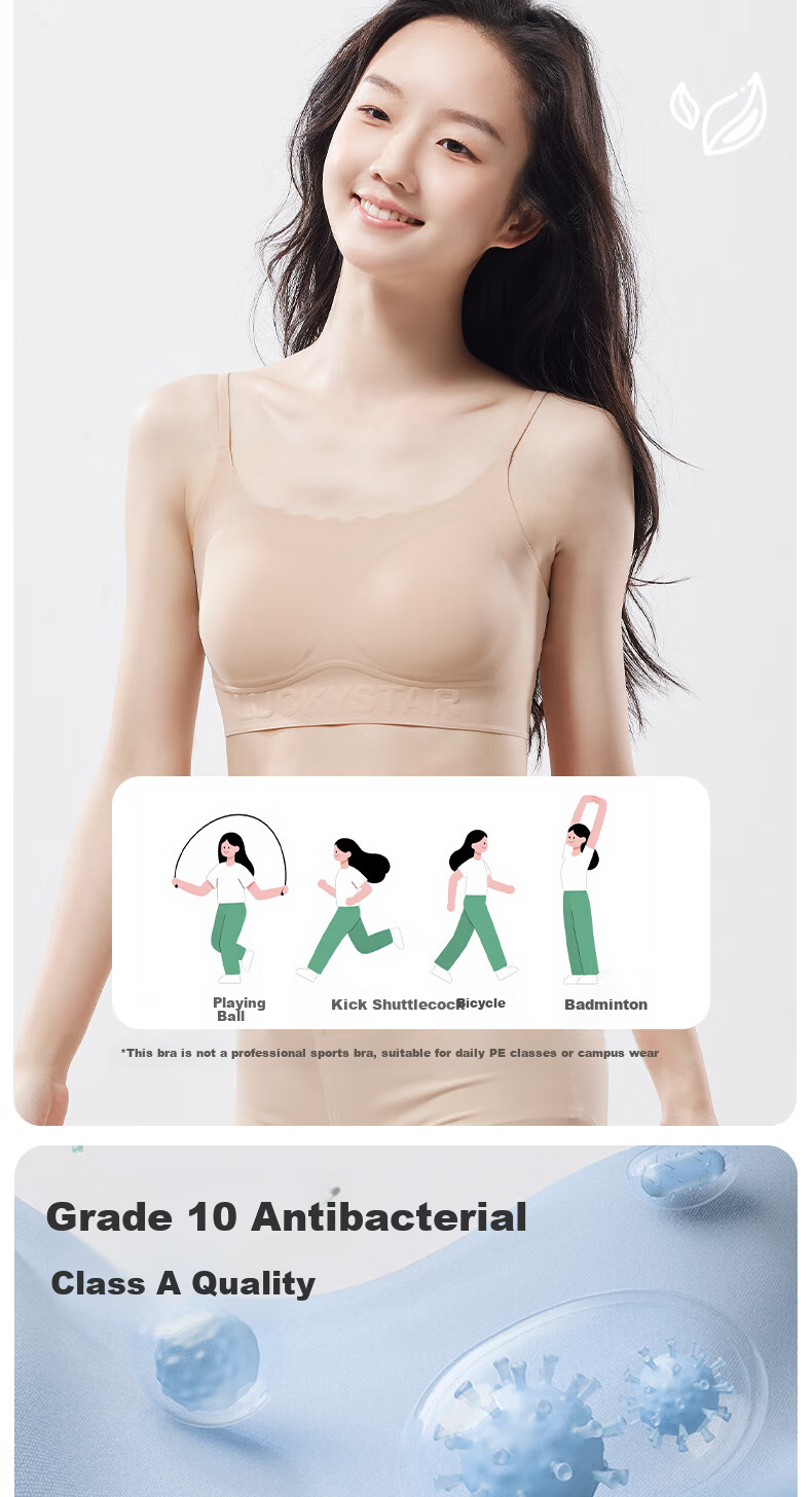 Meishianxuan High School Girls Youth Development Bra Vest for Teen Girls Age 15 Junior High Students 10