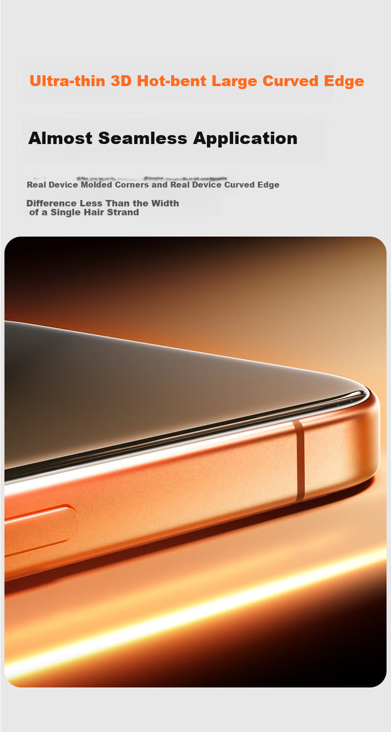 Smorss 3D Curved Original Feel Film for iPhone 17/16 Pro Composite Ceramic Screen Protector Ultra-Thin HD Anti-Fingerprint Explosion-Proof Film 4