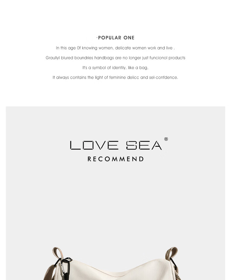 Aegean Sea Women's Shoulder Bag Crossbody Canvas Bag Commuter Fashion Light Luxury Birthday Qixi Valentine's Day Gift for Girlfriend 5