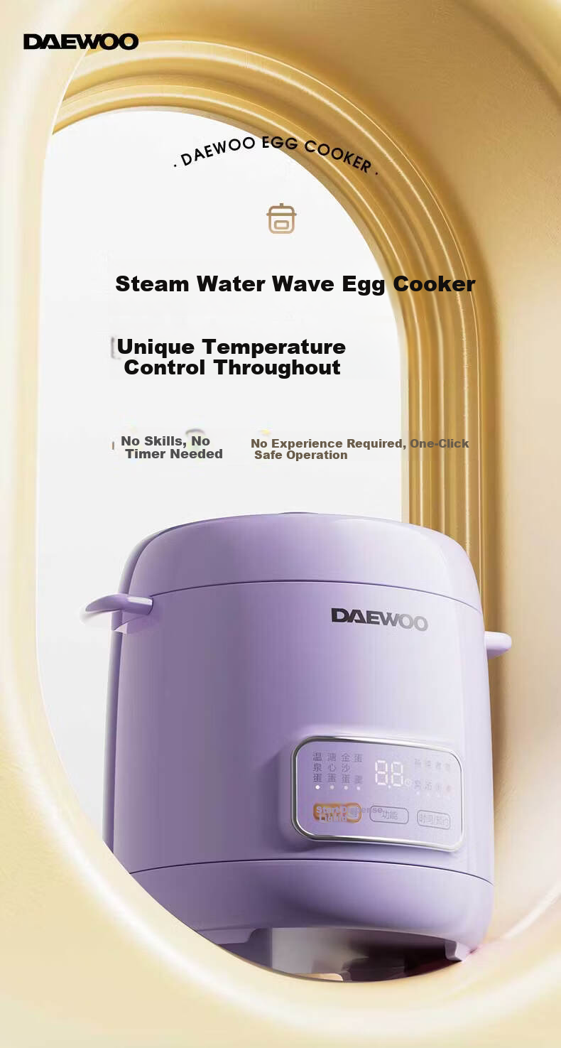 DAEWOO Electric Egg Cooker Steamer Smart Timer Auto Power Off Stainless Steel Inner Pot DZ06 1