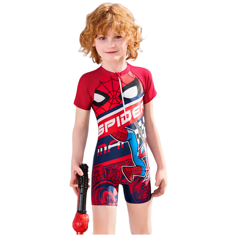 Disney Boys' Kids Youth One-Piece Racing Swimsuit 6-12 Years D35170 Red Size 140