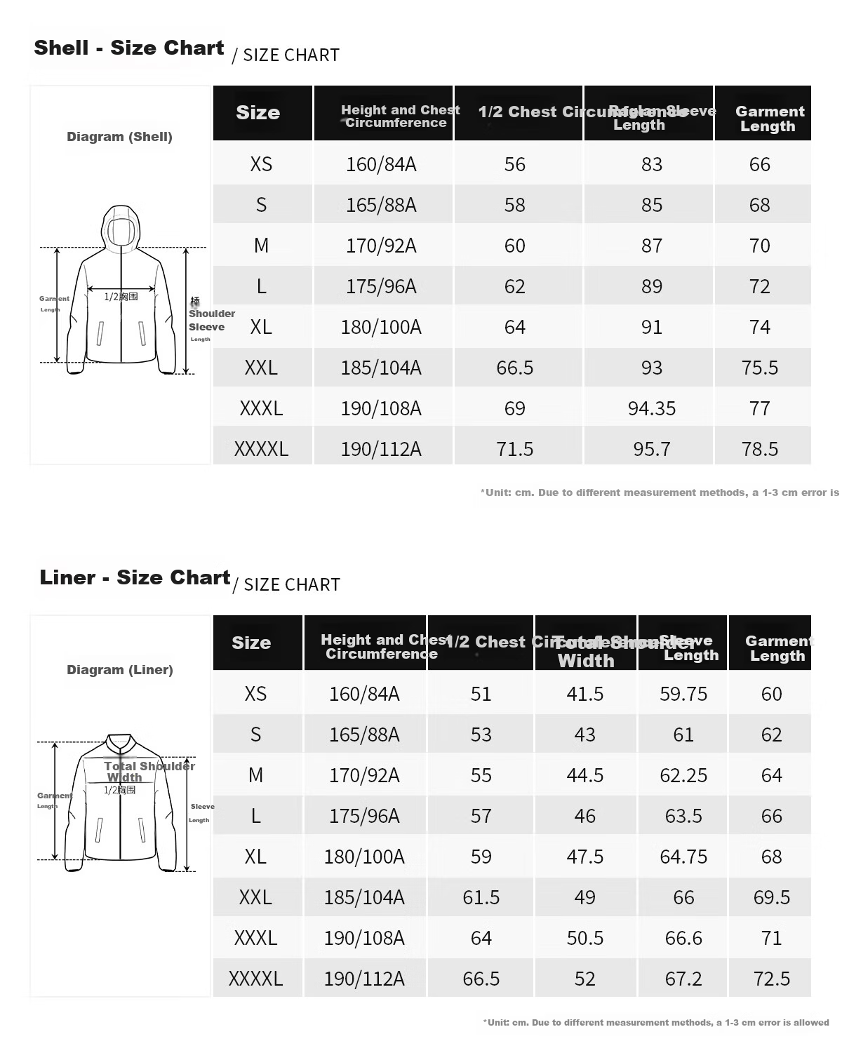 Panda [Rain Shell MAX] 3-in-1 Goose Down Liner Waterproof Jacket Unisex Cold-Resistant Warm Autumn Winter Hiking Coat B297, XS 14