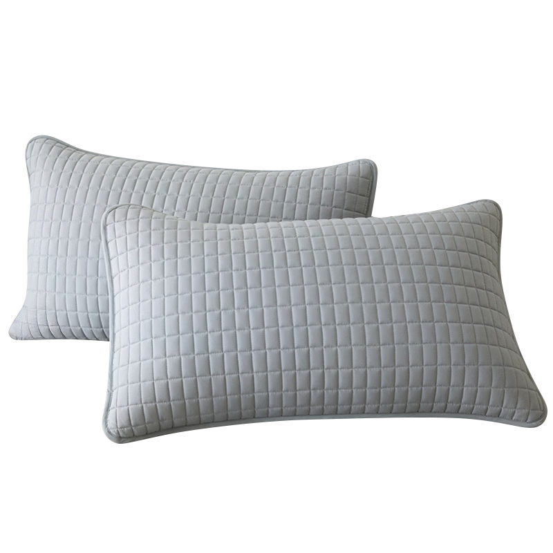 Wuyinliangpin Cotton Pillowcase And Inner Liner, Protective Isolation Layer for Home Use, Anti-Head Oil And Dirt-Proof Pillowcase, Gray, Single Piece, 48*74cm
