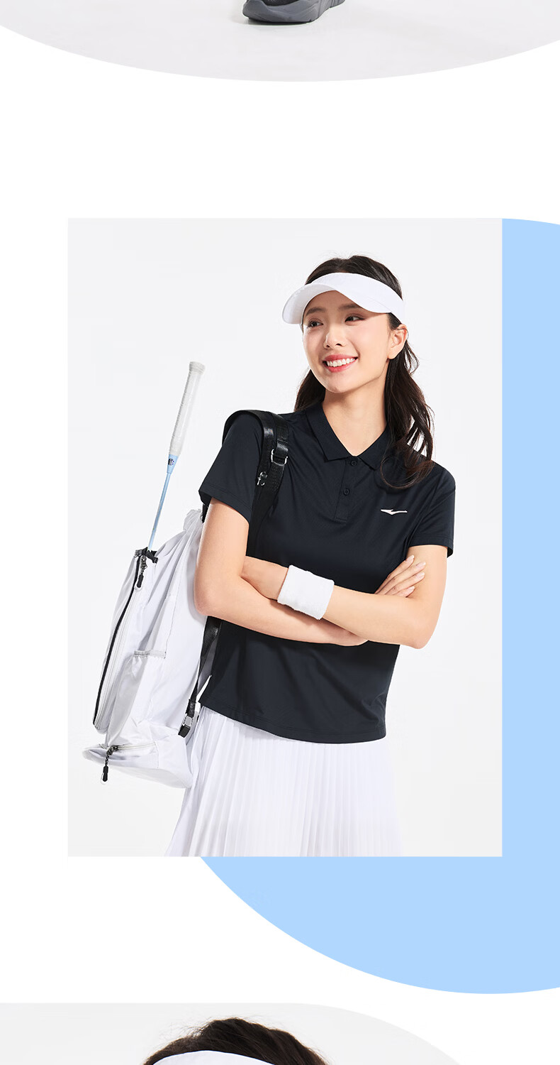 Erke Women's Micro Collar Short Sleeve T-Shirt Summer Sports Polo Shirt Moisture-Wicking Quick-Dry Ice Cool Casual Outdoor Base Layer Collared Tee 12